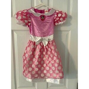 Disney Minnie Mouse Pink Polka Dot Costume Dress Toddler 3T 4T Halloween